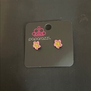 Paparazzi Pink Blossom Kids Earrings